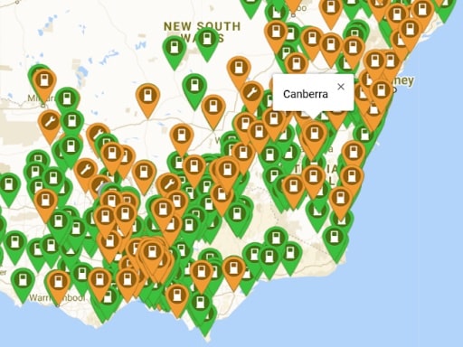 EV charge map