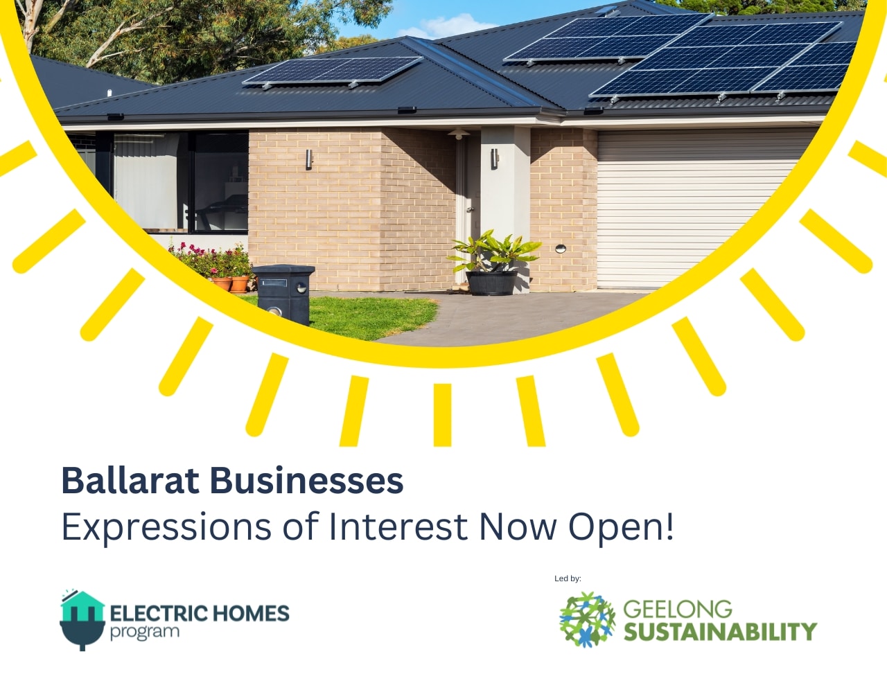 Featured image for “Ballarat Businesses – Expressions of Interest Now Open for the Electric Homes Program”